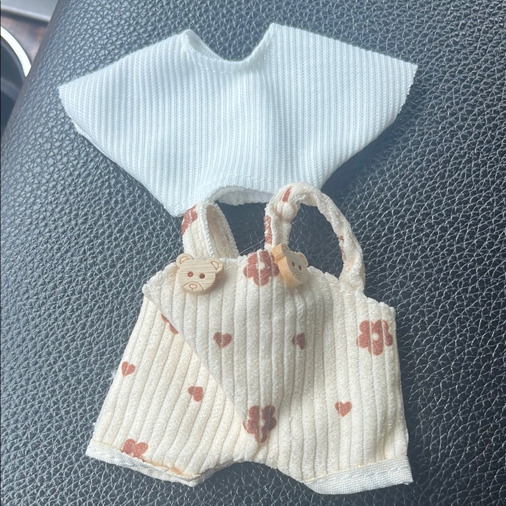 Adorable Cream and Brown Kids Accessory Set for Labubu.